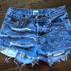 studded shorts
